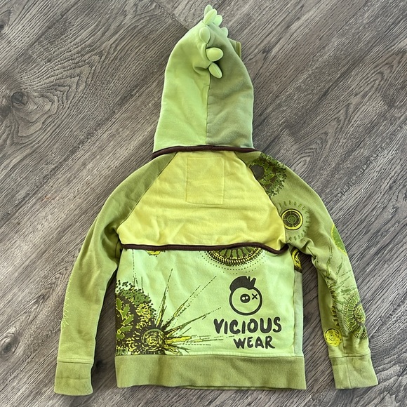 Vicious Wear Toddler Sweatshirt Green Dragon Pockets - Picture 6 of 11